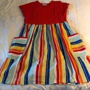 Hanna Andersson cute girls artsy dress with pockets.